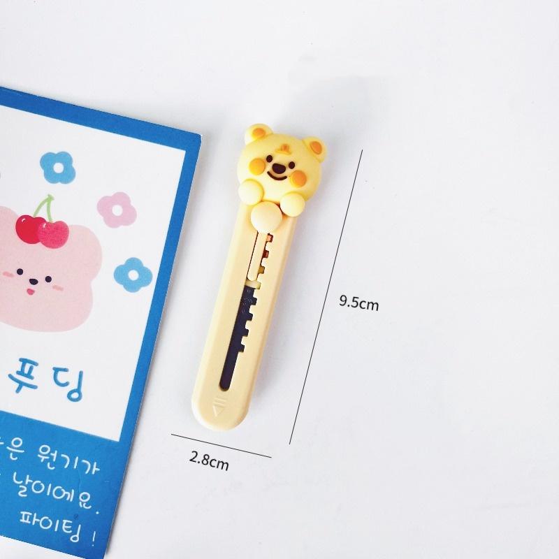 Paper Cutting Knife Retractable Student Stationery Knife Mini Utility Knife Cartoon For School Home Art Projects