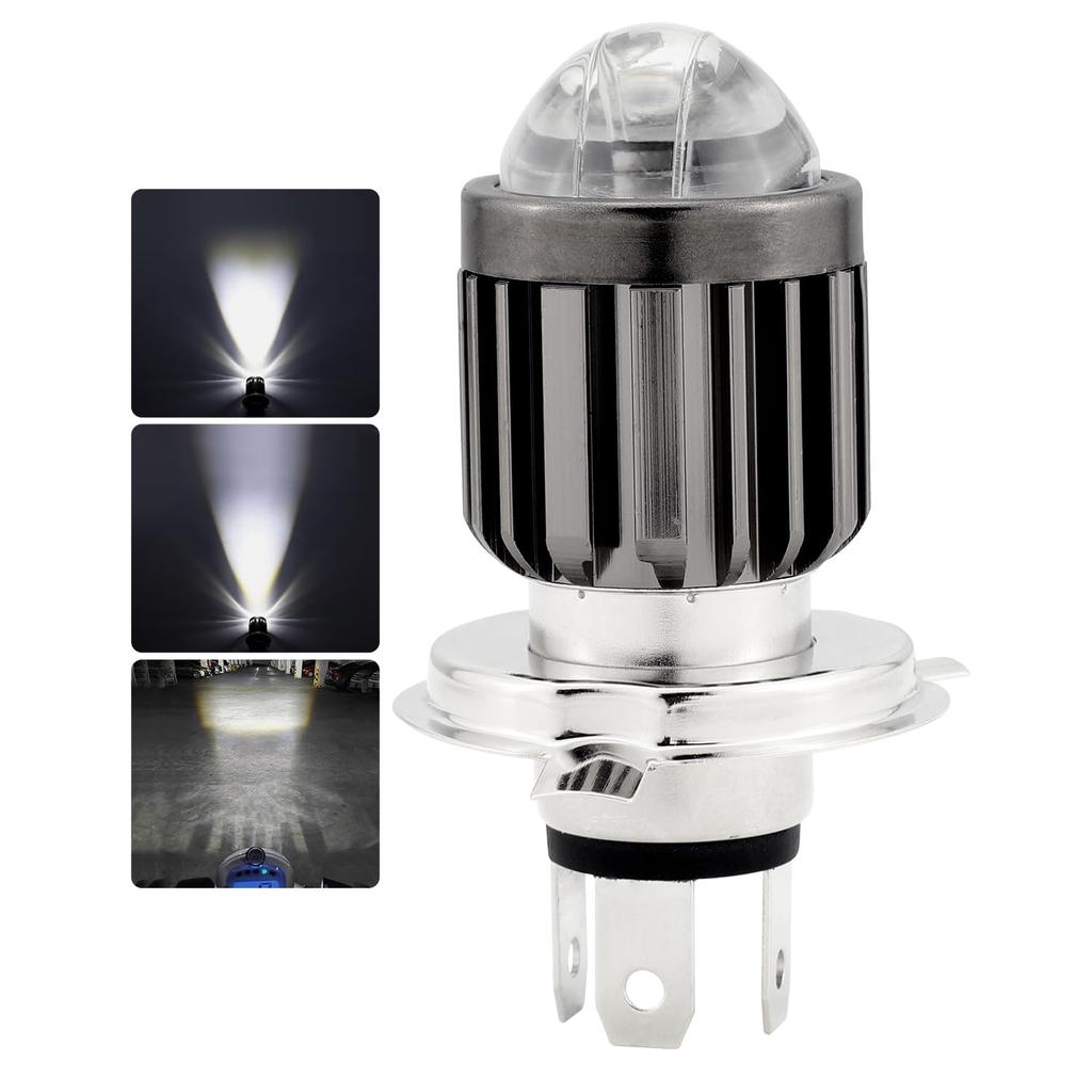 Futwod H4 LED Motorradscheinwerfer, Weiß, HI/LO Umschaltung, Integriert, Linse Leuchtend, Hohe Helligkeit, H4