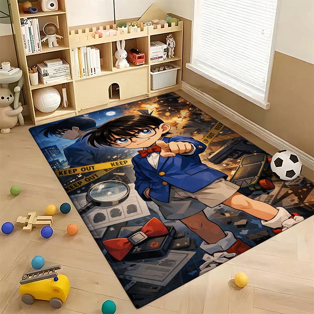 Detective Conan Anime Adventure Patterned Rug Absorbent Nonslip Carpet For Study Reading Area Home Party Decor Christmas Gift