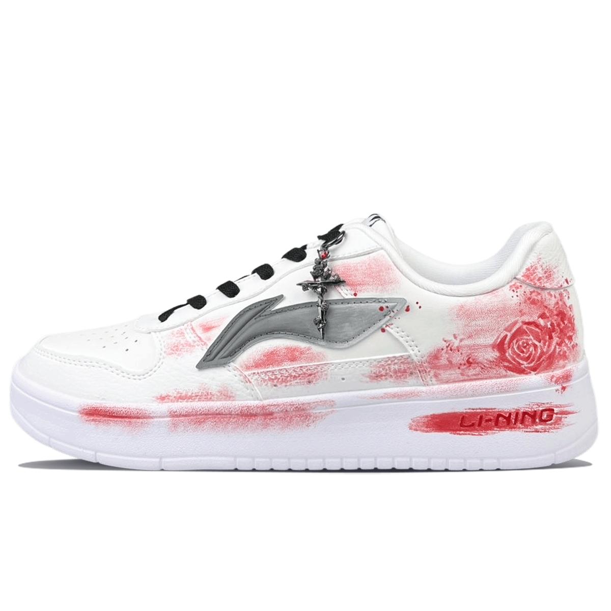 Li Ning Скользящая лодка Нескользящие, Износостойкие, Дышащие Низкие Скейтбордические кроссовки Мужские Белый AGCS419-1(Команда401-) 39