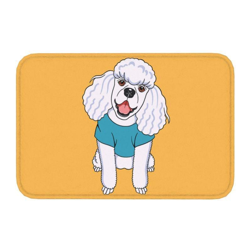 Starry Night Poodle Entrance Door Mat Anti-Slip Kitchen Bathroom Cute Pet Puppy Floor Bedroom Home Decor Rug Entrance Carpet Rug