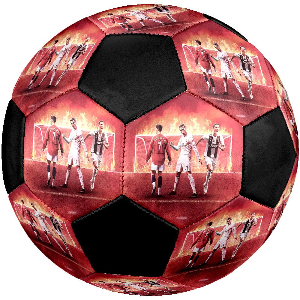 Poster Cristiano Ronaldo Taglia 5 Pallone da Calcio, Cucito a Macchina in PVC, Resistente e ad Alto Rimbalzo, Adatto a Tutte le Età, merchandising per tifosi, partite e uso all'aperto.