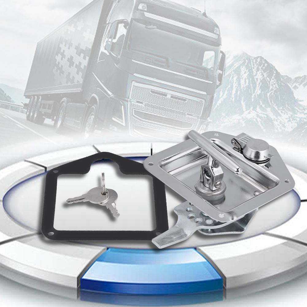 Stainless Steel Folding T Shape Handle Lock Tool Box Keys Kit for Truck Trailer
