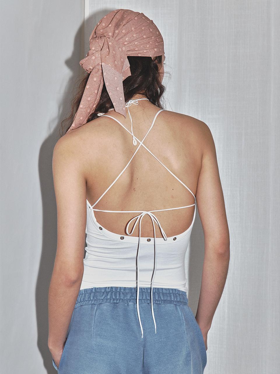 Insoul Eyelet Tank Top - White White/M