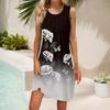 Women's Summer Casual U Neck Printed Sleeveless Dresses