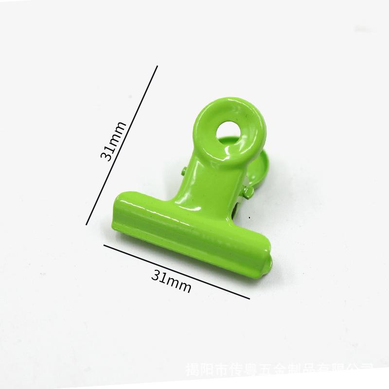 Apple Green Metal Folder Clip 22-90mm - Round Iron Diary & Ticket Holder
