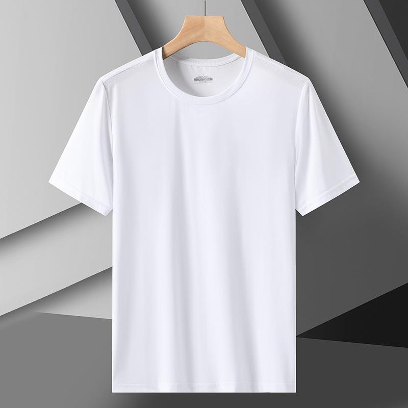 T Shirt Men Sport Plus Size T-shirts Summer Tshirt Loose Sports Running Fitness Quick Dry Tee Breathable Ice Silk T-shirt