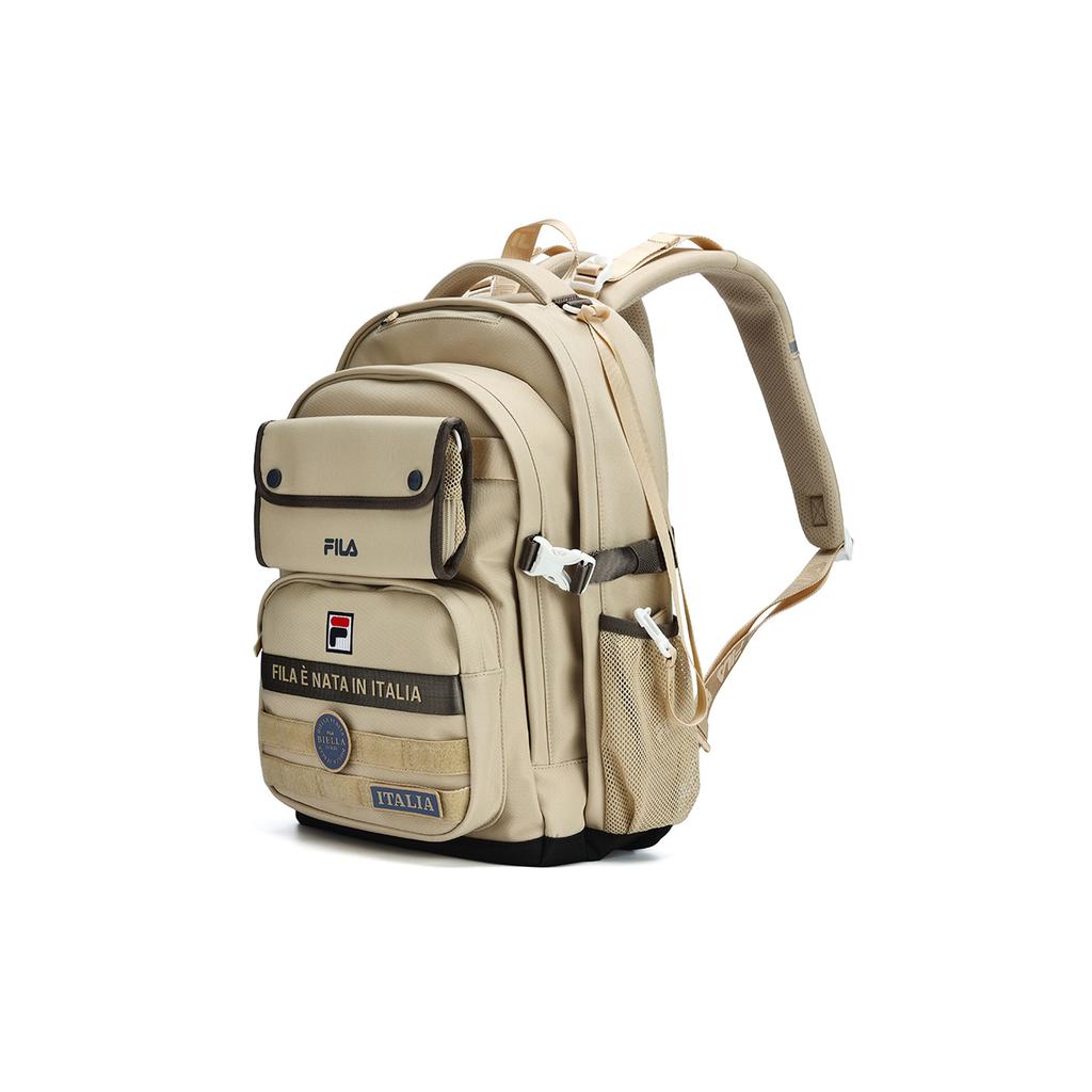 FILA Fashion Casual Trendy Zipper Backpack Unisex Backpack Khaki F13U239135FLK