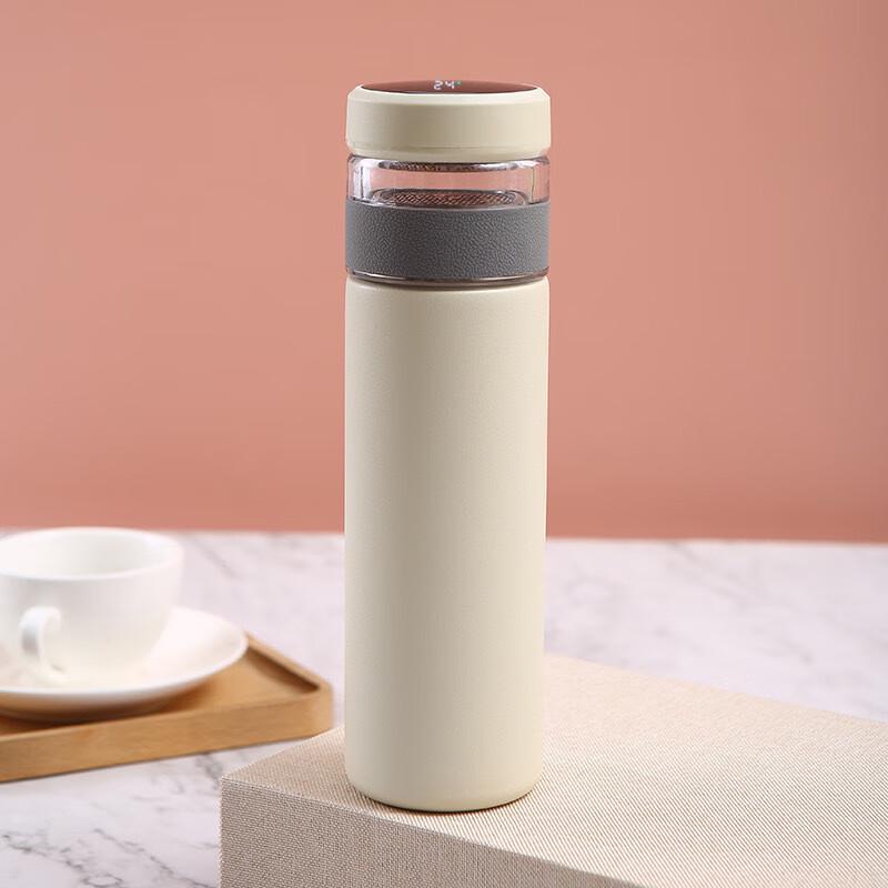 BEANBEANLOVE Portable Glass Tea Infuser Thermos with Smart Temperature Display