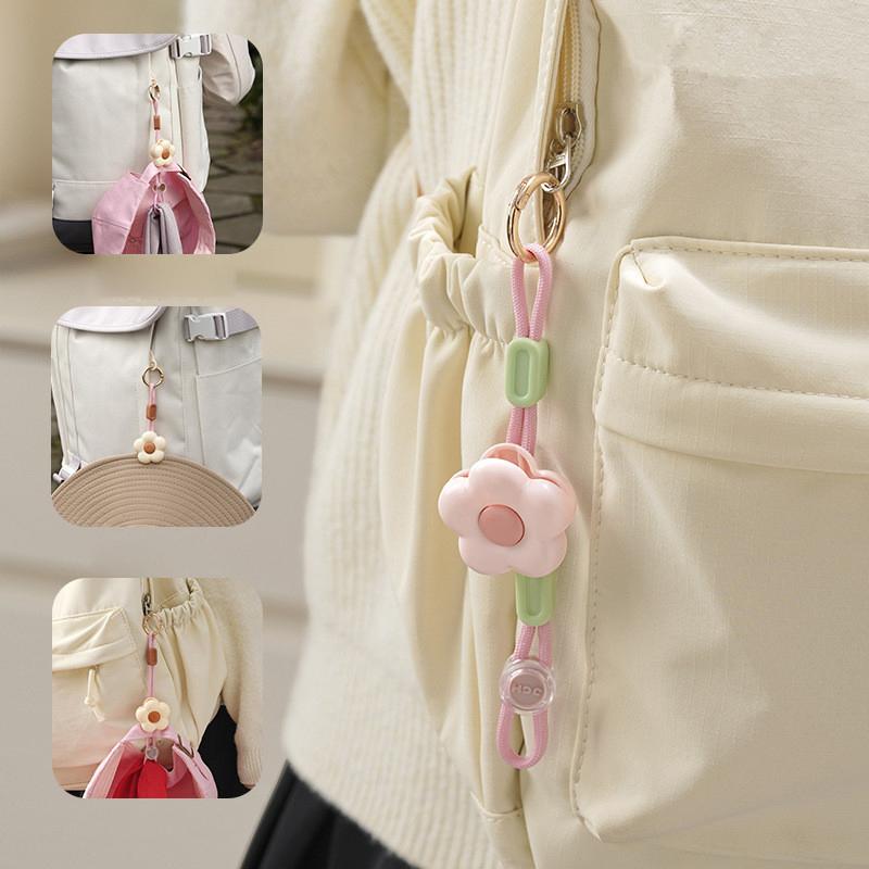 1Pcs Portable Flower Shape Cap Clip Anti-Lost Silicone Holder For Backpack Handbag Travel Sun Hat Free-Hand Portable Organizer
