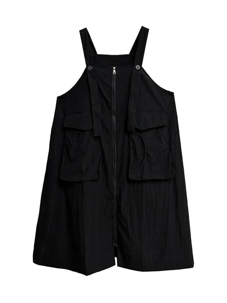 Xitao Solid Color Spaghetti Strap Female Dress HQQ2400