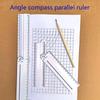 1pcs Simple Style 30cm Transparent Rectangle Ruler Protractor Student Stationery Drawing Tool Supplies 1XCE