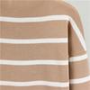 Autumn And Winter Long Sleeved Striped Knitted Suit Women's Loose Half High Neck Wide Leg Pants Sweater Two Piece Set