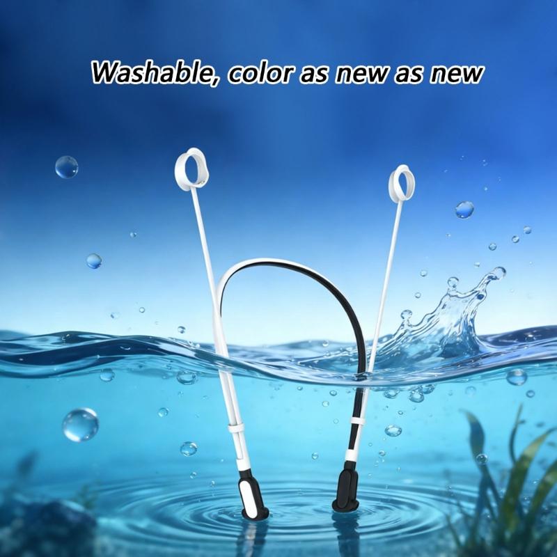Premium Silicone Earbuds Safety Leash Cord Flexible Build Secure Fit For Sports And Commuting Lightweight Portable Desig