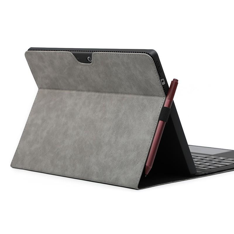 Surface Pro 8 Full Coverage Business Slim Case With Handmade Faux Leather Lightweight Protective Cover Office Travel