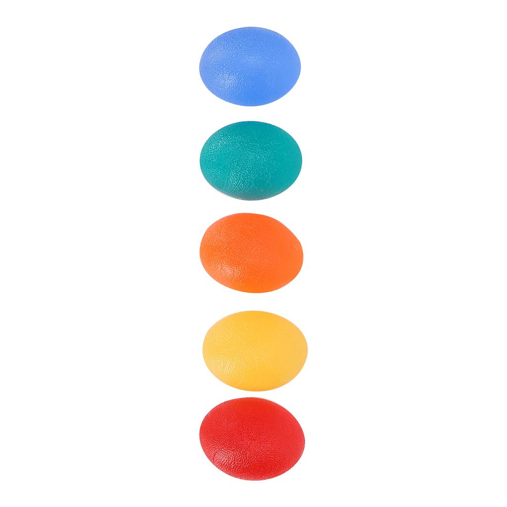 5pcs Hand Grip Ball Fitness Finger Exerciser Silicone Strength Training Squeeze Ball
