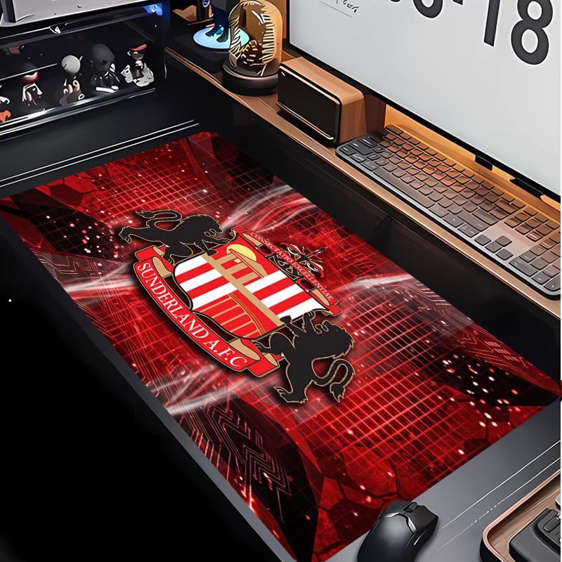 Sunderland Football Print Mouse Pad Non?Slip Rubber Desk Mat Waterproof Gaming Mousepad For Laptop Office Desktop