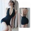 Easy Access Bodycon Mini Sleepdress Seductive Lingerie with Removable Uniform Style for Women Bedtime Seduction Playful Outfit