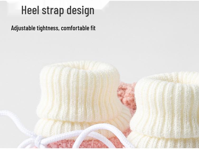 Chaussons Chauds en Polaire d'Agneau pour Bébé - Antidérapants, Épaissis pour l'Automne/Hiver