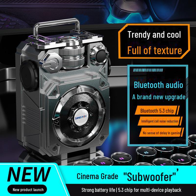 

Новый Bluetooth-динамик S3 Mecha: Современный дизайн, высокое качество звука, легкий и портативный темно-серого