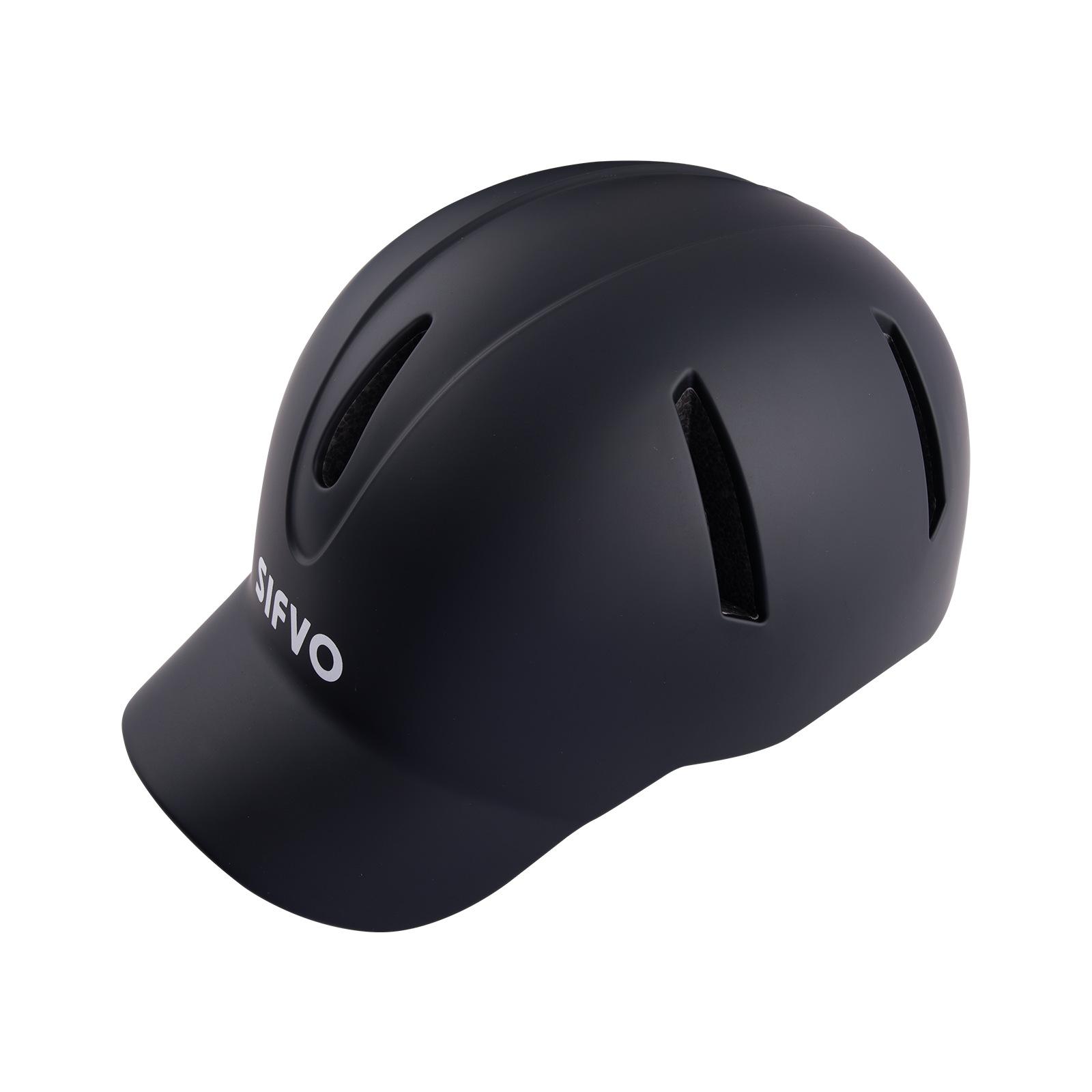 

Bicycle helmet, one-piece casual cap helmet, outdoor sports scooter riding helmet average size (56-61cm) чорний