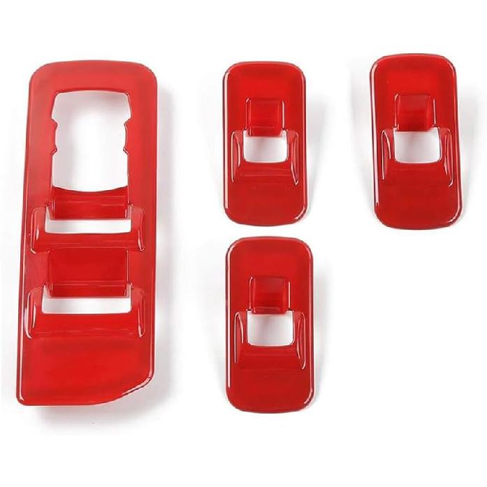 Keptrim for F-150 ABS Carbon Fiber Window Lift Switch Door Lock Trim for 2015 2016 2017 2018 2019 2020 Ford F150, 4pcs
