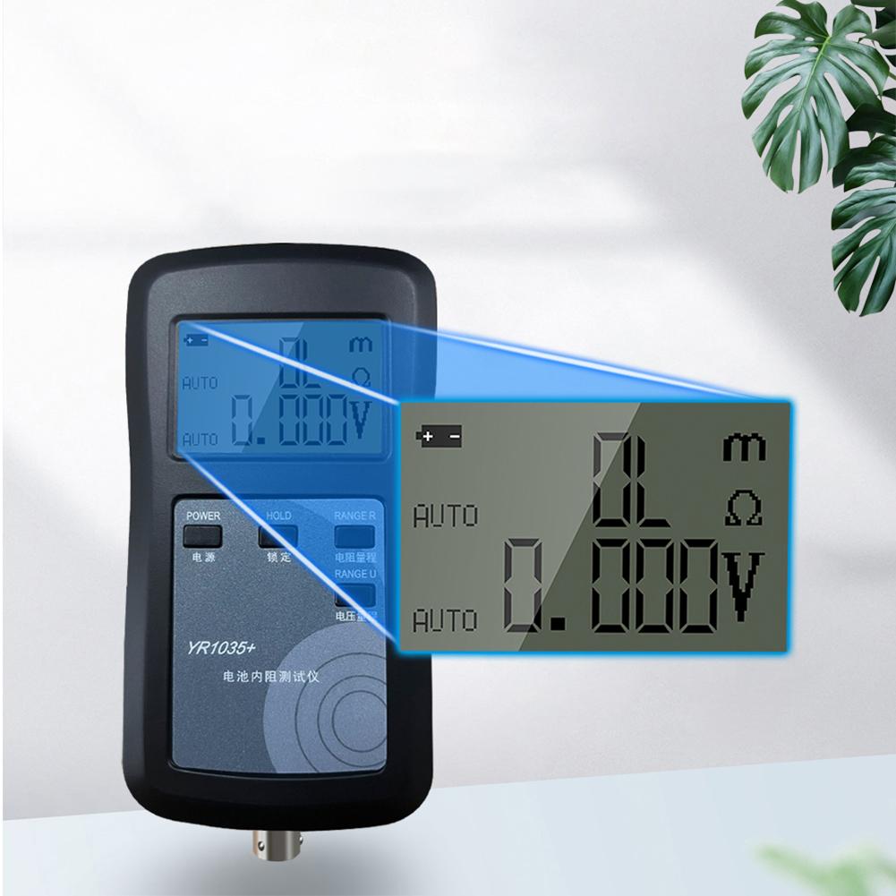 YR1035+ 4-Wire Digital Internal Resistance Test Instrument 100V Battery Internal OHM Meter for Ni-MH Ni-CD Li-ion Battery