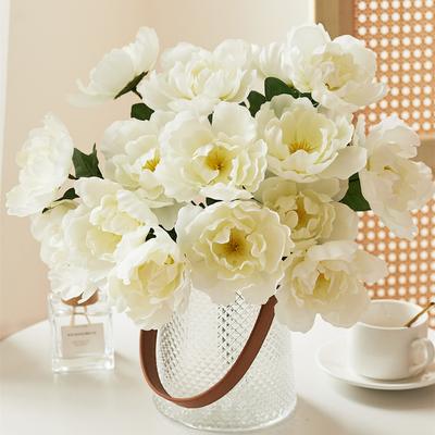 Gesimuleerde Pioenroos Bloem Nepbloem Huisdecoratie Woonkamer Decoratie Geranium Zijden Bloem Kunstbloem