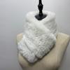 Women Long Ring Scarf Real Rex Rabbit Fur Knitted Neck Warmer Winter Stylish Warm Ring Scarves