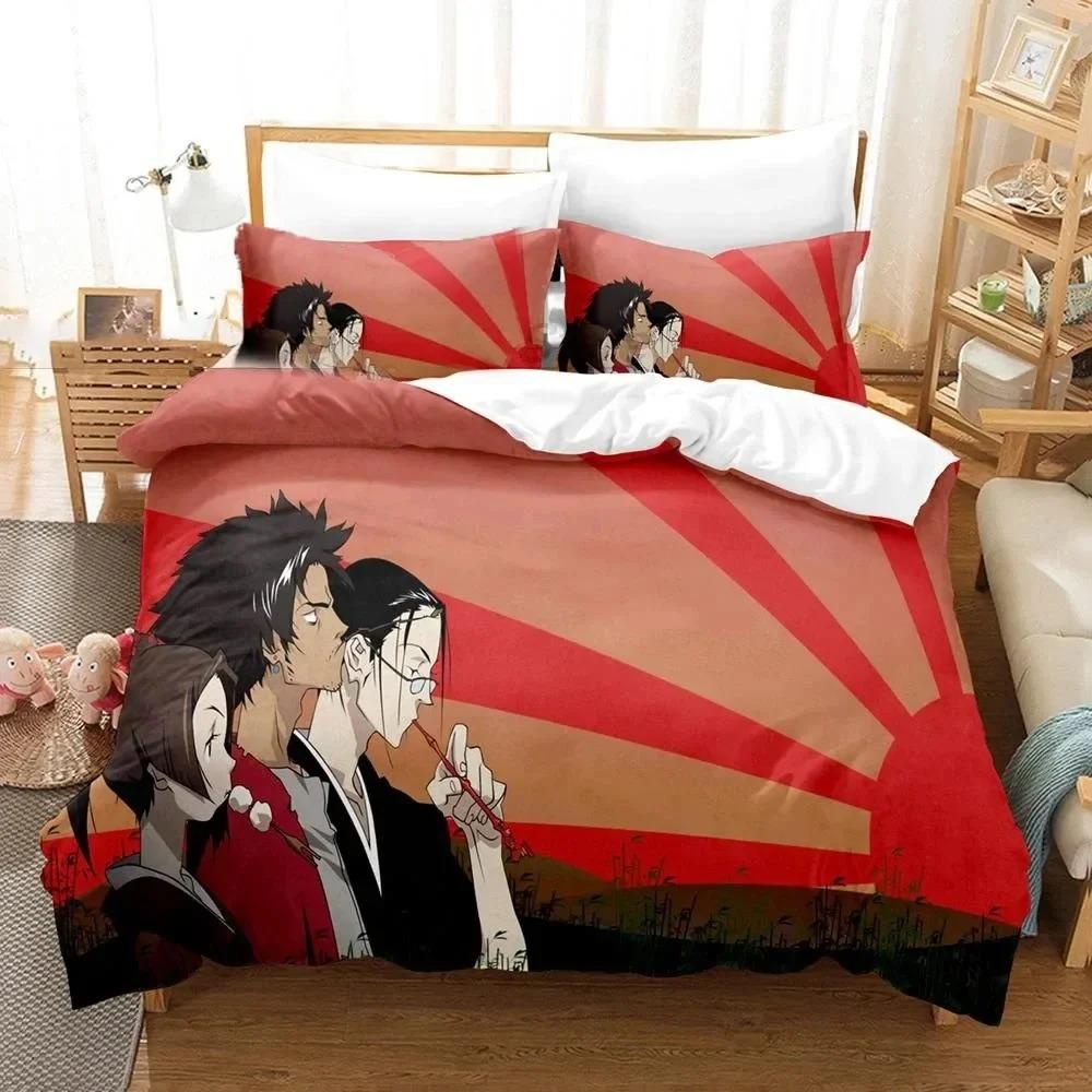 3D Samurai Champloo Bedding CollectionDuvet Cover Comforter Bed Collection Quilt Cover PillowcaseKing Queen Twin Size Boys Girls Adultse