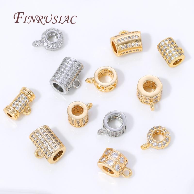 2 Pcs 18K Gold Plated Bails For Pendants,Bale Pendant Holder For Jewelry Accessories,Bead Separator,Jewelry Bail,Necklace Bails