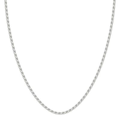 [Shinjuku Gin No Kura] Sterling Silver 925 Cut French Rope Chain, Approx. 1.8mm Width, 38-60cm Length (38cm), Chain Necklace, Women's & Men's, Simple