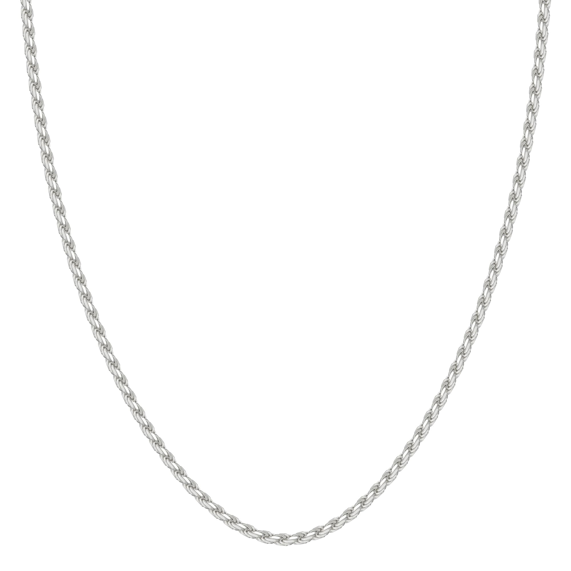 

[Shinjuku Gin no Kura] Silver 925 Cut French Rope Chain, Approx. 1.8mm Wide, 38-60cm (45cm) Long, Chain Necklace for Men and Women, Simple and Elegant