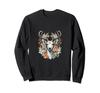 Green Christmas Deer Design Sweatshirt