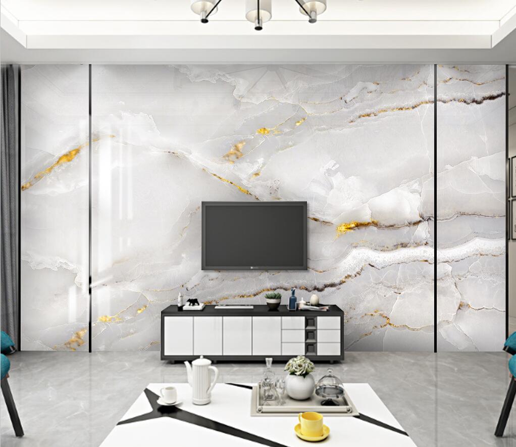Moderne Schlichte Tapete Goldener Marmor Hintergrund Wandbild Wohnzimmer Fernseher Sofa Hotel Luxustapete Dekor