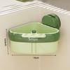 Push-type Corner Sink Strainer One-touch Opening and Closing Anti-leak Sink Filter Hanging Basket Separate Large Capacity