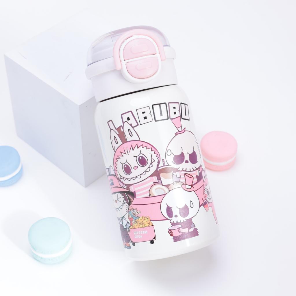 Tasse Thermos en Acier Inoxydable 316 Haute Valeur Mignon Fille Portable Paille Tasse à Eau pour Enfants