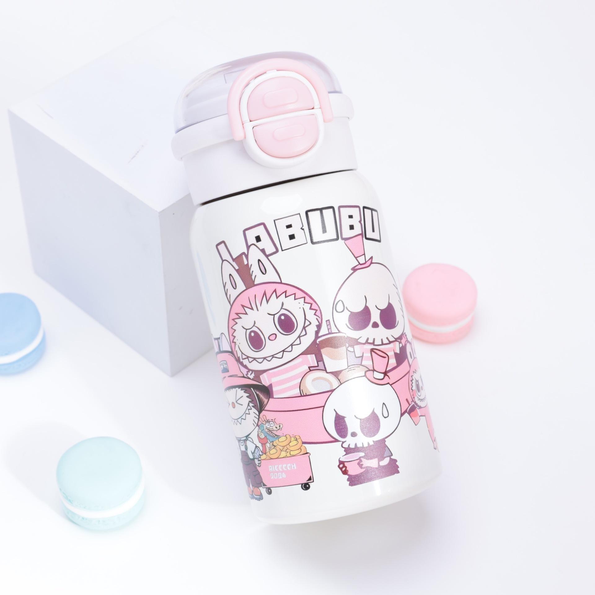 

Термос из нержавеющей стали 316, высокая ценность, милый, для девочки, портативный, с соломинкой, детская чашка для воды 500ml