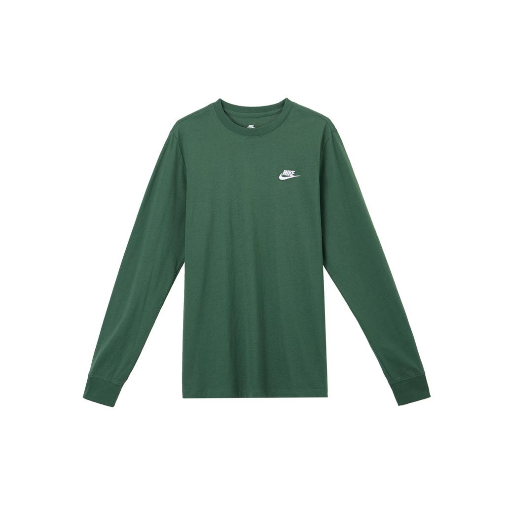 Nike T Shirts Men's Green Crew Neck Moderate Straight Fit AR5194-323