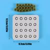 Queen Cage Silicone Tools 20 Hole Non-Stick Wax Cell Mold Heat Resistant Non Stick Stabilization Manual Beekeeping Tools for