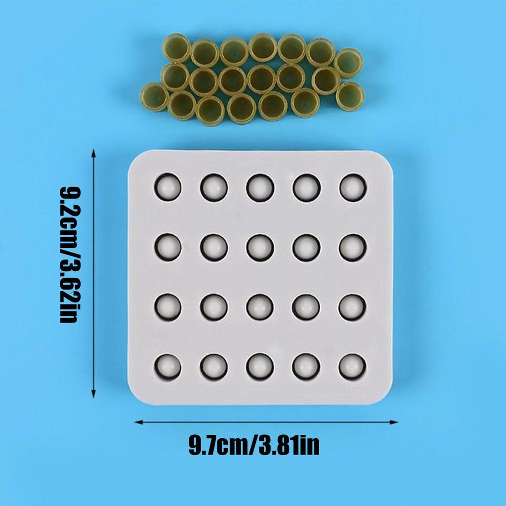 Queen Cage Silicone Tools 20 Hole Non-Stick Wax Cell Mold Heat Resistant Non Stick Stabilization Manual Beekeeping Tools for