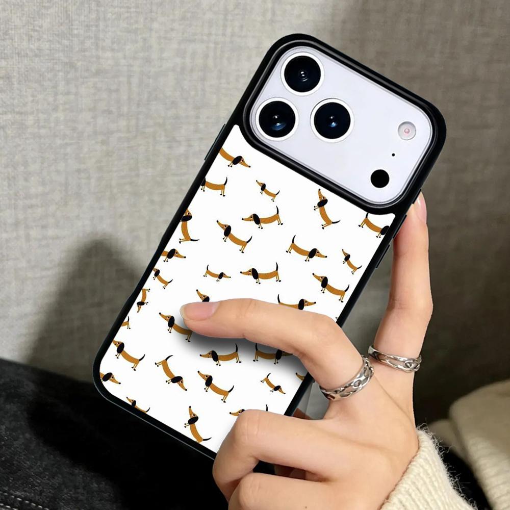 Capa Hülle für iPhone 17 Air 16 Pro Max 15 Plus 11 13 Mini 14 12 Rückseite Handyhülle Süßer Dackel Hund Heiß