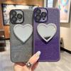 Heart Diamond Mirror Glitter Phone Case For Xiaomi POCO X6 Pro 5G X6 X5 X3 NFC POCO F6 M6 Pro C65 C75 Camera Protection Cover