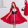 Halloween Cosplay Women Witch Sorceress Dress Little Red Riding Hood Costume