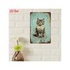Vintage Metal Cat Wall Art Sign Retro Tin Poster Home Decor