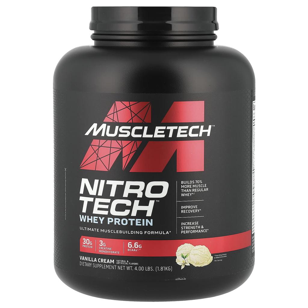 Nitro-Tech™ Whey Protein, Vanilla Cream, 1.81Kg (4Lbs)