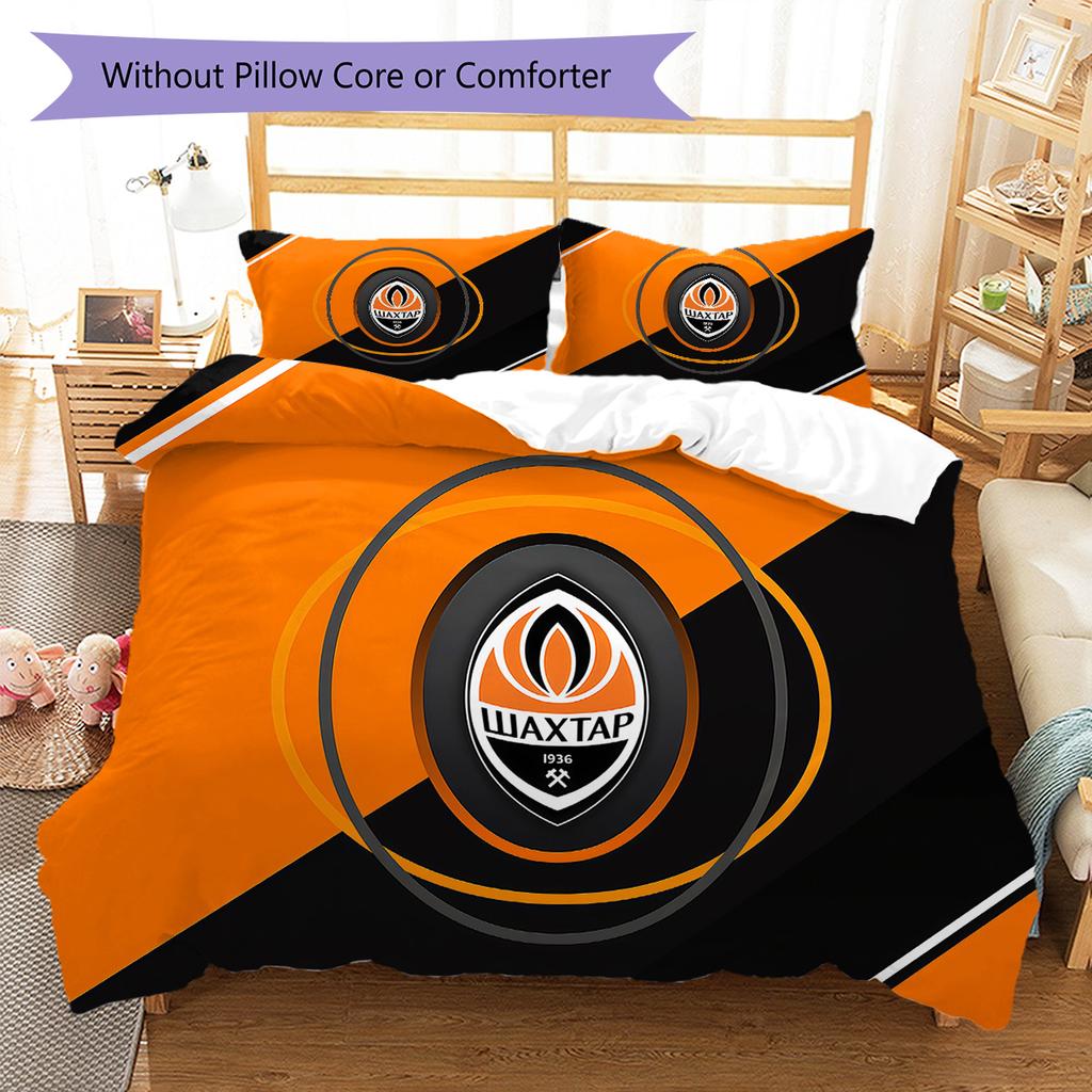 FC Shakhtar Donetsk TappetoMotivo Biancheria da Letto Trapunta Set Copripiumino Federa Decorazione Casa Regalo di Compleanno (1 * copripiumino + 2 * federa, senza nucleo)