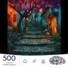 500pcs/Puzzle Game for Endurance And Logic Training - Exquisite Puzzle - (Night Alley Purple Stone Steps Warm Light) Suitable for Living Room Decorati