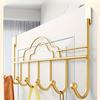 Modern Cast Iron Cloud Door Topper Rack, Wall-Mounted Metal Clothes Hanger, No Drilling Required, for Bags, Towels, Hats, Bathrobes