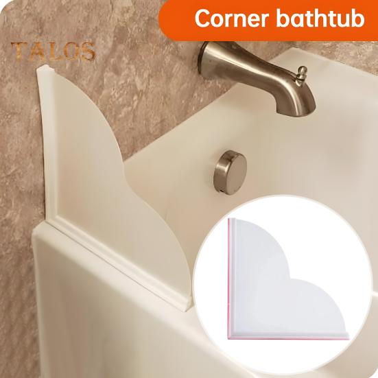 1/2 szt. Osłona przeciwbryzgowa prysznicowa z antypoślizgową silikonową podstawą wodoodporna samoprzylepna łazienka umywalka zlew wanna narożna akrylowa osłona przeciwbryzgowa prysznic